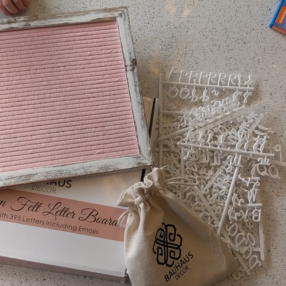 Blush Pink Felt Letter/Number Board